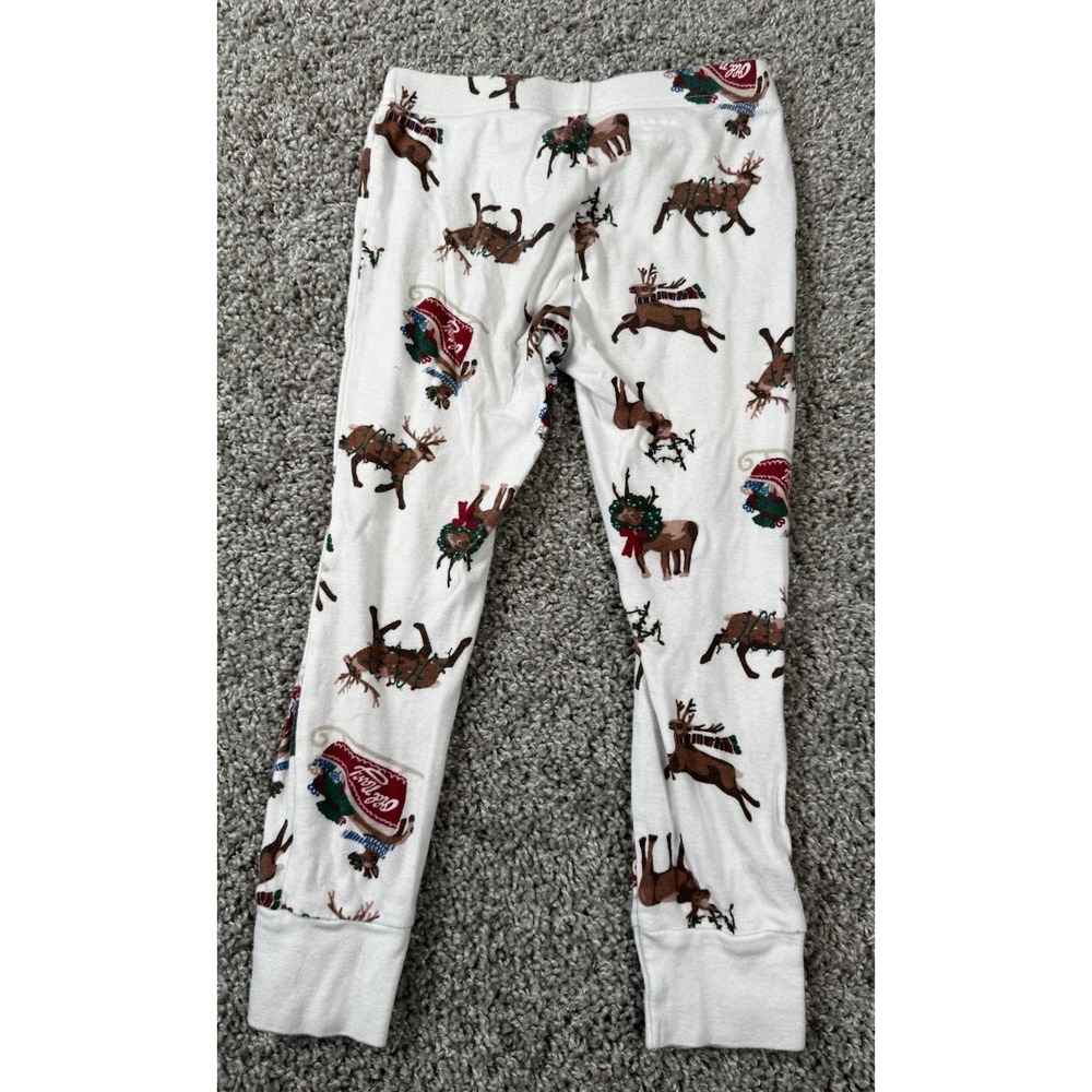 Old Navy Unisex Kids Christmas Pajamas Reindeer Sleigh Holiday XS 5 - Picture 7 of 7